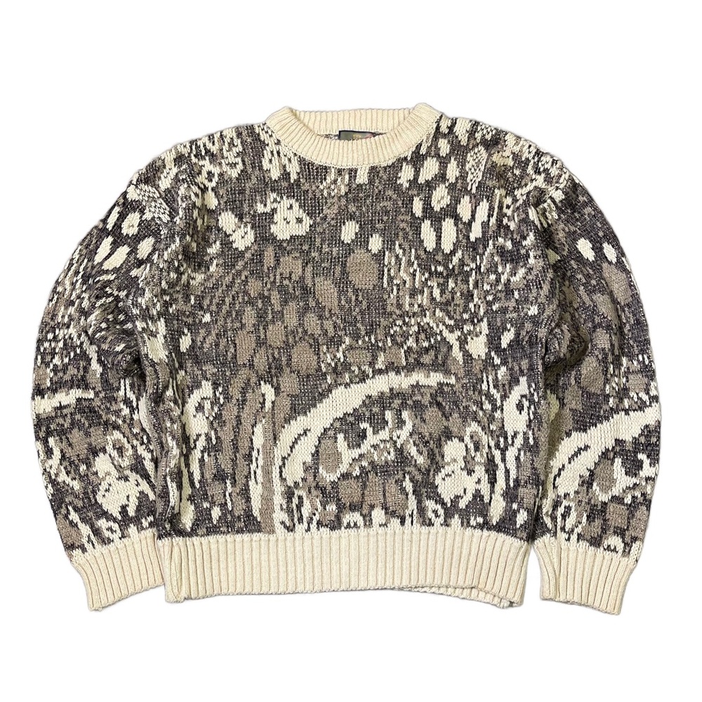 Vintage Saturdays Wool Sweater L Python Animal Patterned Unisex